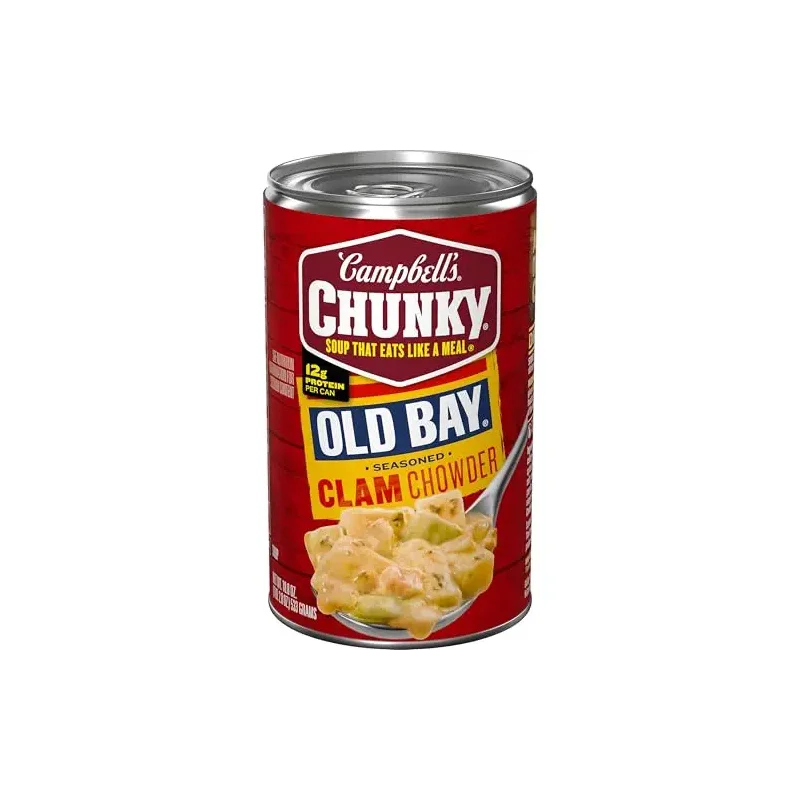 Campbell's Chunky Soup, OLD BAY Seasoned Clam Chowder, 18.8 oz Can