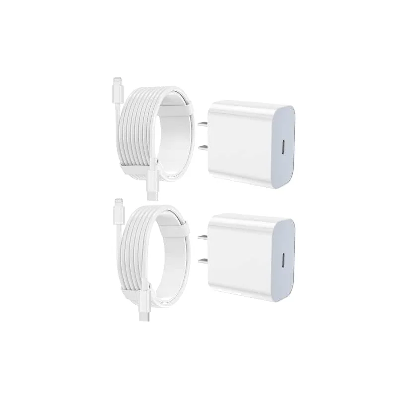 FEEL2NICE iPhone Charger Fast Charging 2 Pack Type C Wall Charger Block with 2 Pack [6FT&10FT] Long USB C to Lightning Cable for iPhone 14/13/12/12 Pro Max/11/Xs Max/XR/X,AirPods Pro