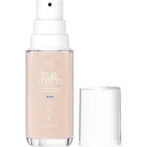 L'Oreal Paris True Match Super-Blendable Foundation, Medium Coverage Liquid Foundation Makeup, C1, Light, 1 Fl Oz