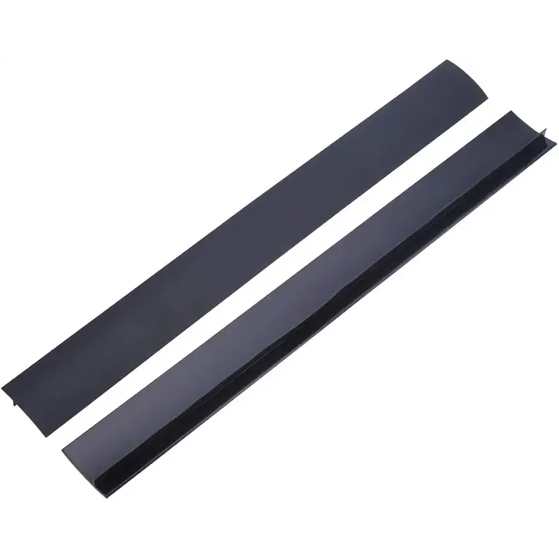 2 Pack Flexible Kitchen Stove Gap Covers, Silicone Gap Fillers Between Counter and Stovetop, Oven, Washer, Dryer, Easy to Wipe, Food grade (Black, 21 Inches)