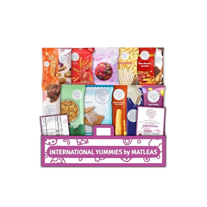 International Snack Box, Universal Exotic Candies and Treats from around the World, Gift-Ready Foreign Foods, Unique Experience with Packages Inspired by Japanese, Korean and European Cultures