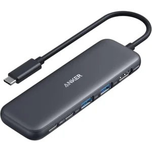Anker USB C Hub, 5-in-1 USBC to HDMI Splitter with 4K Display, 1 x Powered USB-C 5Gbps & 2×Powered USB-A 3.0 5Gbps Data Ports for MacBook Pro, MacBook Air, Dell and More