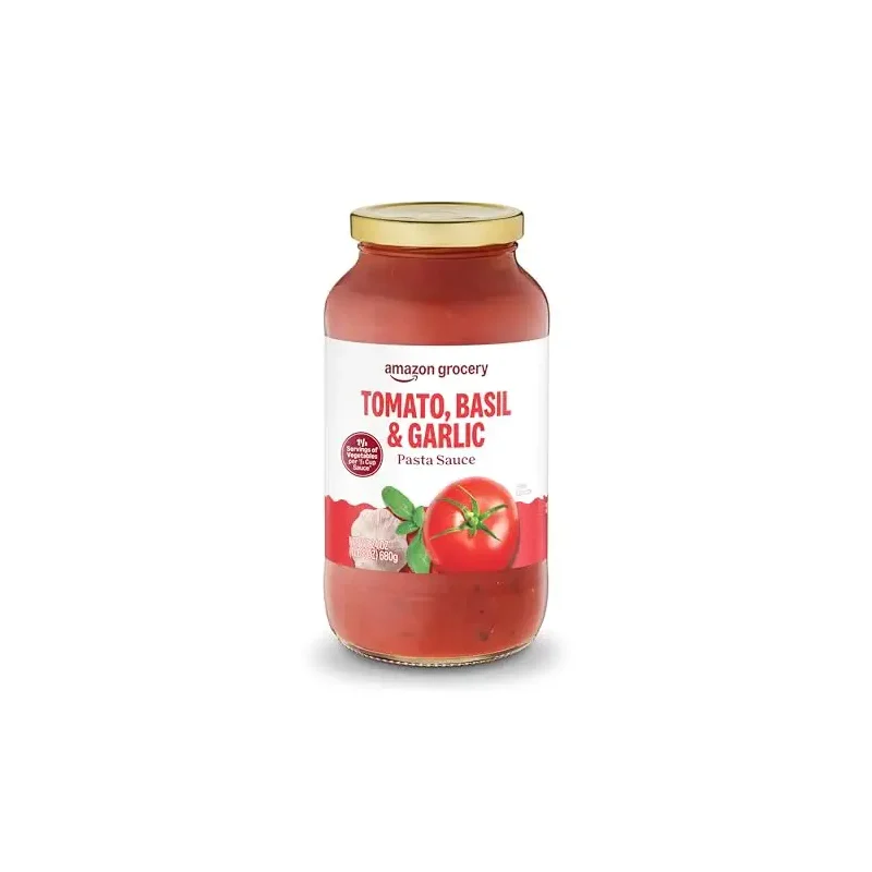 Amazon Grocery, Tomato, Basil, & Garlic Pasta Sauce, 24 Oz (Previously Amazon Fresh, Packaging May Vary)