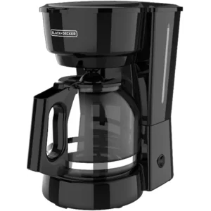 BLACK+DECKER 12-Cup Coffee Maker with Easy On/Off Switch, Easy Pour, Non-Drip Carafe with Removable Filter Basket, Vortex Technology, Black