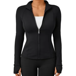 Trendy Queen Womens Lightweight Zip Up Jackets 2025 Athletic Hoodies Fall Gym Shirts Running Workout Clothes with Pocket