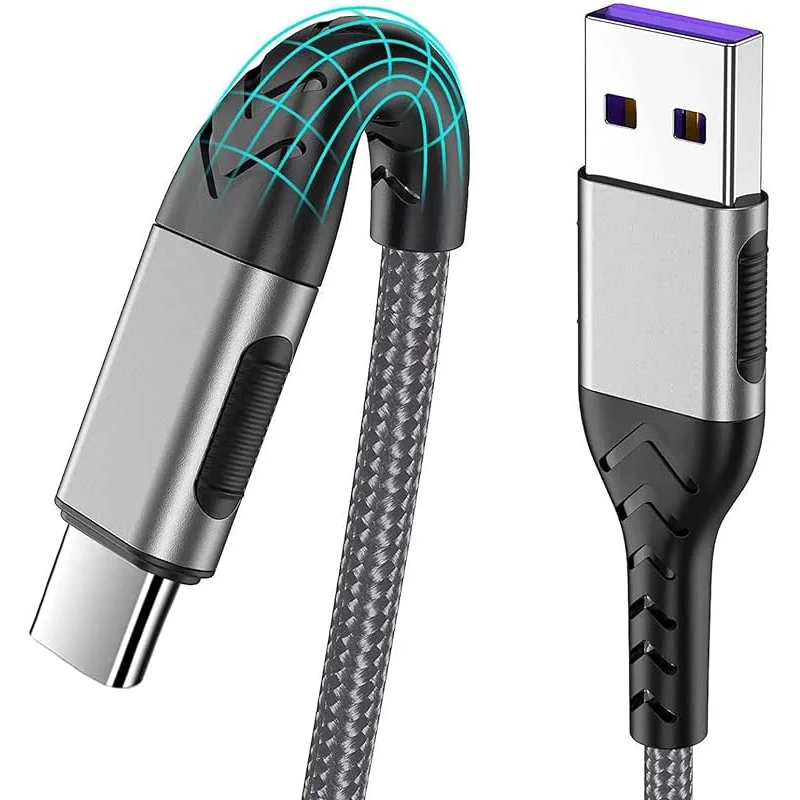 Durcord USB C Cable, Upgarded 2Pack 10ft Fast USB Type C Charging Cable for Android/Phone/Pad/Laptop, Type C Charger Braided USB Cable Compatible withi Phone 17/16/15/Pro/Plus/Max/Sam.Sung-Silver