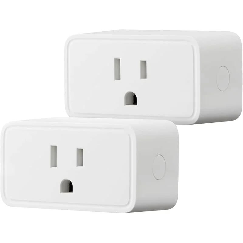 Amazon Basics Smart Plug, Works with Alexa Only, 2.4 GHz Wi-Fi, No Hub Required, 2 Pack, White