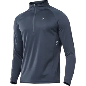 NORTHYARD Quarter Zip Pullover Men Running Shirt Long Sleeve Moisture Wicking Quick Dry Athletic Workout Shirts