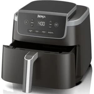 Ninja | Air Fryer | 4-in-1 Pro Air Fry, Roast, Reheat, Dehydrate | 5QT Capacity fits up to 4lbs of French Fries | 400F Max Temp | Nonstick Basket & Crisper Plate | 120V | Grey | AF141