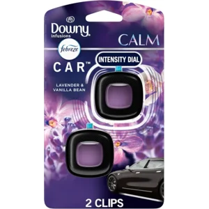 Febreze Car Vent Clip, Downy Calm Scent, 2 Count, 0.13 oz Total