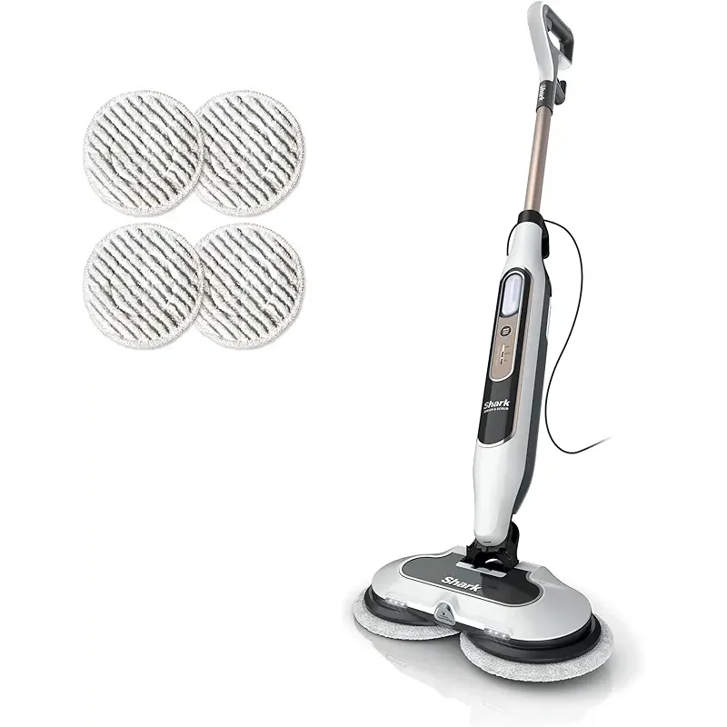Shark Steam & Scrub with Steam Blaster Technology All-in-One Hard Floor Steam Mop with 3 Steam Modes & LED Headlights S8201, Rotator White