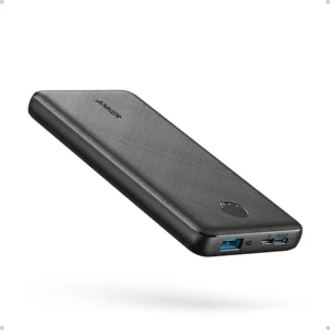 Anker Power Bank(PowerCore 10K), Compact Travel-Ready 10,000mAh Battery Pack with PowerIQ Charging Technology, 5V/3A High-Speed Charging for iPhone, iPad,and More(USB-C Input and Output(Black), 1pack)