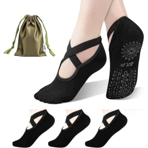 BKP Yoga Socks for Women,Pilates Socks Non Slip Grip Socks Suitable for Ballet,Plasticity,Dance,Home,Training