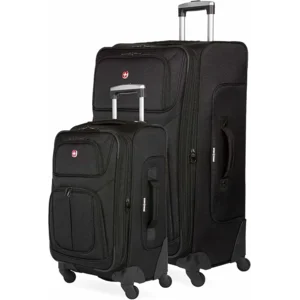 SwissGear Sion Softside Expandable Luggage, Black, 2-Piece Set (21/29)