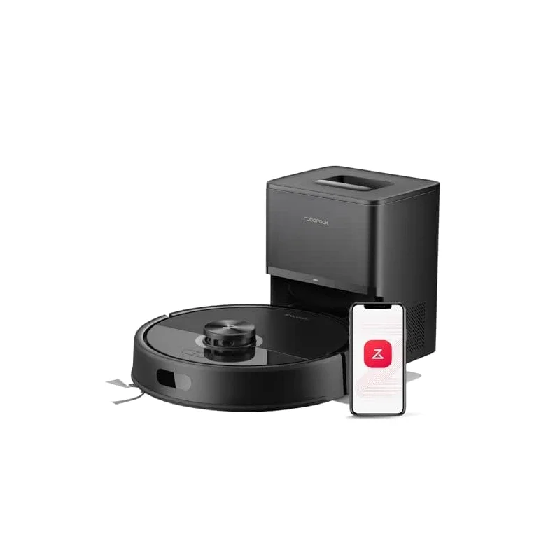 roborock Q7 M5+ Robot Vacuum and Mop, Upgraded from Q5 Max+, Up to 7-9 Weeks Self-Empty, 10000Pa Suction, Dual Anti-Tangle System for Pet Hair & Carpet, PreciSense LiDAR Navigation, App Control, Black