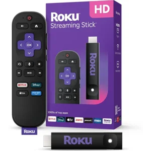 Roku Streaming Stick HD 2025 — HD Streaming Device for TV with Roku Voice Remote, Free & Live TV