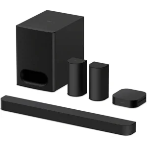 Sony BRAVIA Theater System 6, 5.1ch Home Theater System Sound bar with subwoofer and Rear Speakers, Surround Sound by Dolby Atmos/DTS:X Compatible HT-S60