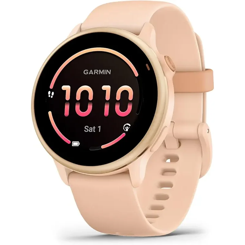 Garmin vívoactive® 6, Health and Fitness GPS Smartwatch, AMOLED Display, Up to 11 Days of Battery, Metallic Pink Dawn with Pink Dawn Band