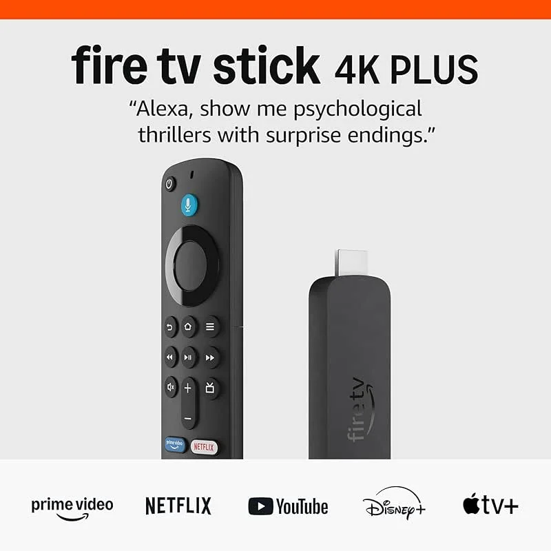 Amazon Fire TV Stick 4K Plus (newest model) with AI-powered Fire TV Search, Wi-Fi 6, stream over 1.8 million movies and shows, free & live TV