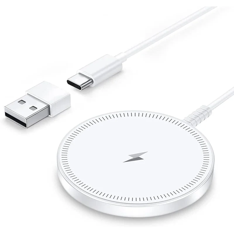 Magnetic Wireless Magsafe Charger iPhone: Fast Charging Pad for iPhone 17/16/15/14/13/12 Series & AirPods Pro 4-2, Strong Magnet, Dual Ports, Case-Friendly, Lightweight for Travel Home Office Desk