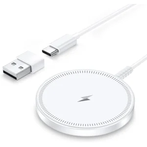 Magnetic Wireless Magsafe Charger iPhone: Fast Charging Pad for iPhone 17/16/15/14/13/12 Series & AirPods Pro 4-2, Strong Magnet, Dual Ports, Case-Friendly, Lightweight for Travel Home Office Desk