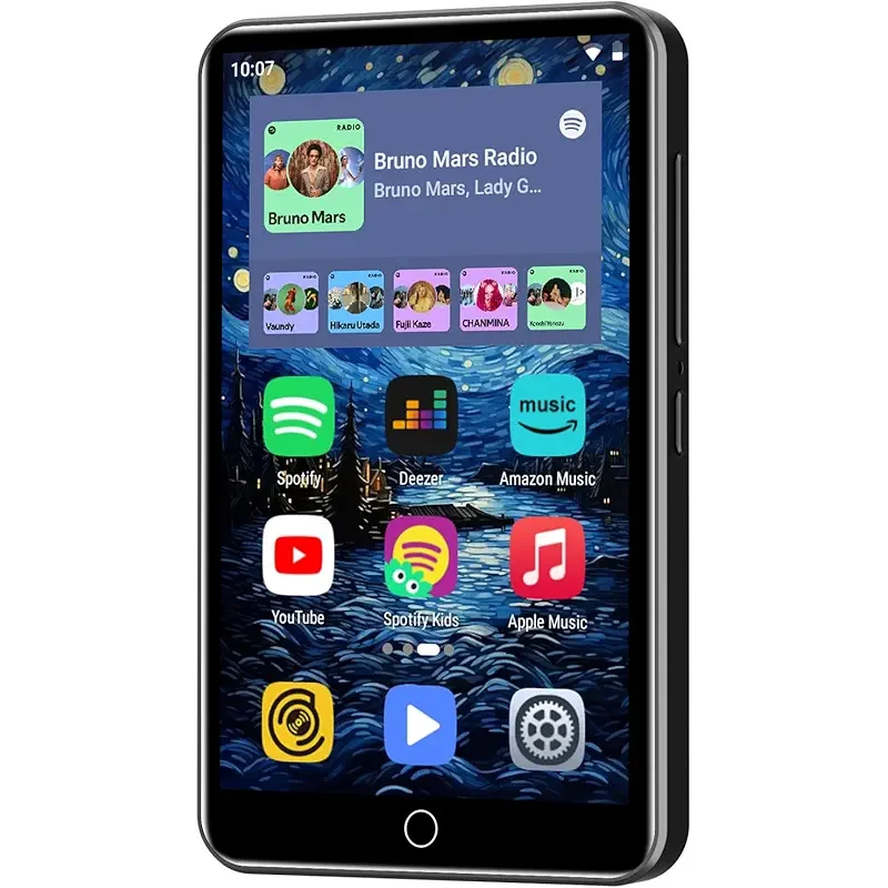 80GB MP3 Player with Bluetooth and WiFi, ZAQE 4" HD Full Touch Screen MP3 Player with Spotify, Amazon Music,YouTube,Pandora,Libby,Android MP4 Music Player for Kids (Black)