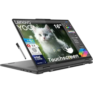 Lenovo Yoga 7i 2-in-1 Laptop, 16" FHD+ 2K Touchscreen Display, 12-core Intel Core Ultra 7 155U, 16GB LPDDR5X, 1TB SSD, Backlit KB, Fingerprint, Thunderbolt 4, Win 11 Home, Storm Grey, EAT 16GB USB Pen