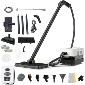 12 合 1 蒸汽拖把,蒸汽清潔器,附 21 個附件,可拆卸手持式蒸汽鍋,1200 毫升水箱和 15 秒快速加熱,蒸汽拖把,適用於地板清潔,家用,瓷磚和灌漿和牆壁和汽車的多功能蒸鍋