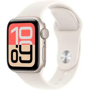 Apple Watch SE 3 [GPS 40mm] Smartwatch with Starlight Aluminum Case with Starlight Sport Band - S/M. Fitness and Sleep Trackers, Heart Rate Monitor, Always-On Display, Water Resistant