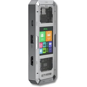 PIVA G71 7-in-1 Smart Display Docking Station – Aluminum Type-C Hub with 100W PD, 4K HDMI, Dual USB 3.0, Ethernet & Audio Ports for Gaming and Work