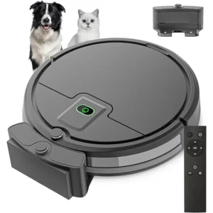 Robot Vacuum Cleaner, 2900Pa Robot Vacuum Powerful Suction with Remote Control, Automatic Self-Charging, Long Runtime, Slim and Quiet Robotic Vacuum for Carpet and Pet Hair