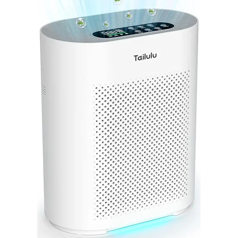 Air Purifiers for Home Large Room up to 2200 Ft², PM2.5 Air Quality & Smart Auto Mode, 20dB Quiet Sleep Mode & Night Light, Tackle Pet Hair, Dust, Smoke with Powerful Turbo Mode & H14 HEPA Filter