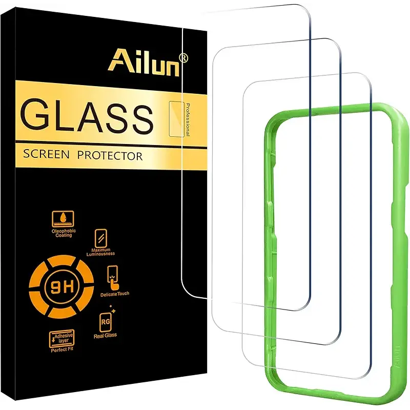 Ailun 3 Pack Screen Protector for iPhone 17 / iPhone 16 Pro [6.3 inch] with Installation Frame, Dynamic Island Compatible, Case Friendly[Not for iPhone16/16Plus/16Pro Max/17Pro/17Pro Max/Air]