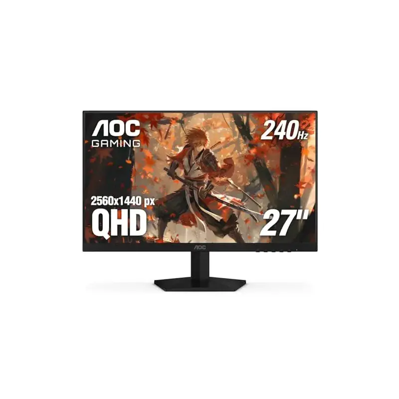 AOC 27 Inch QHD Gaming Monitor 240Hz 0.3ms, Overclock 260Hz, IPS, 2560x1440, G-Sync Compatible, HDR Ready, DisplayPort 1.4 HDMI 2.0, VESA Mount, 3-Year Zero-Bright-Dot, Q27G41ZE