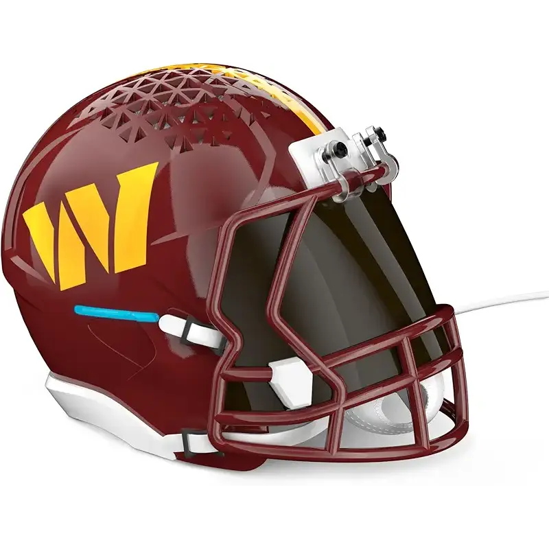 NFL Echo Dot Bundle: Includes Echo Dot | Deep Sea Blue and Limited-Edition NFL Helmet Stand | Washington Commanders