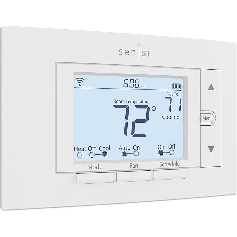 Sensi Smart Thermostat, 100 Years Of Expertise, Wi-Fi, Data Privacy, Programmable, Easy DIY Install, Works With Alexa, Energy Star Certified, Mobile App, ST55