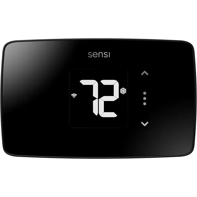 Sensi Lite Smart Thermostat, Programmable, WiFi, Easy DIY, Works With Alexa, ENERGY STAR Certified, ST25, Most Systems C-Wire Not Required, C-Wire needed with Heat/Cool Only & Heat Pump System – Black