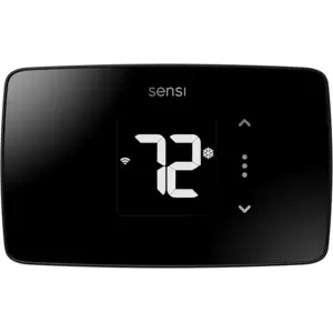 Sensi Lite Smart Thermostat, Programmable, WiFi, Easy DIY, Works With Alexa, ENERGY STAR Certified, ST25, Most Systems C-Wire Not Required, C-Wire needed with Heat/Cool Only & Heat Pump System – Black