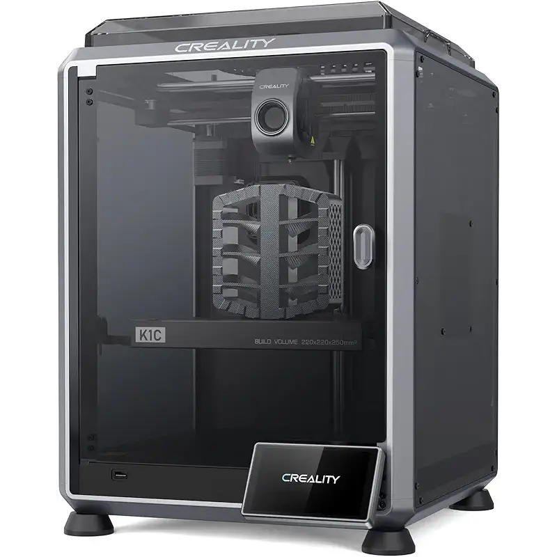 Creality K1C 3D Printer, 600mm/s High-Speed Auto Leveling Clog-Free Robust Direct Extruder K1 SE Upgraded 3D Printer with AI Camera 300°C Printing Silent Mode Support Carbon Fiber Filaments