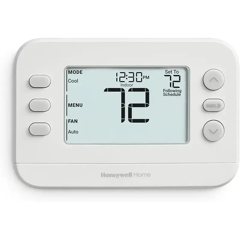 New! Honeywell Home Programmable Thermostat, Single-Stage, 1 Heat/1 Cool Compatibility, 5-2 Day Schedule, X2P, White, RTH20B