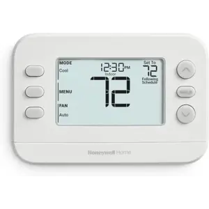 New! Honeywell Home Programmable Thermostat, Single-Stage, 1 Heat/1 Cool Compatibility, 5-2 Day Schedule, X2P, White, RTH20B