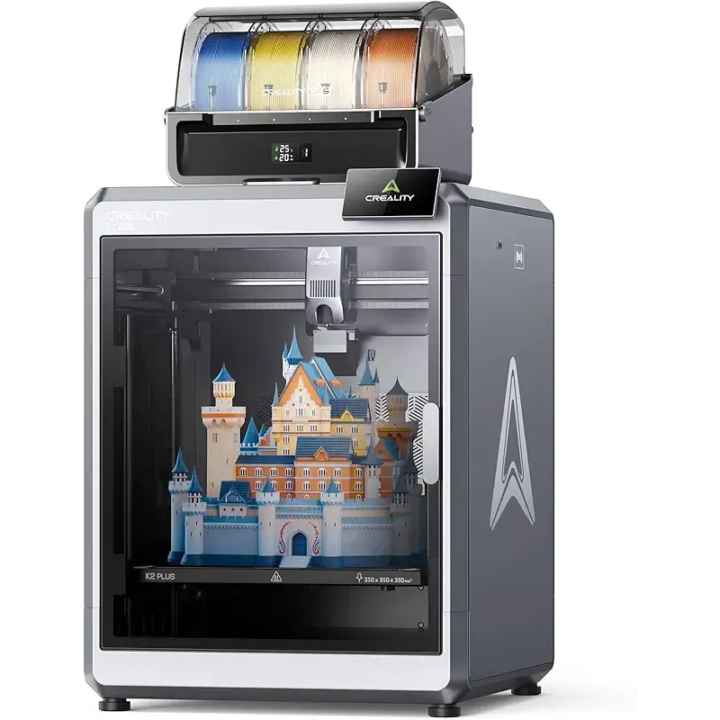 Creality K2 Plus Combo 3D Printer, Multi Color Printing with New CFS 600mm/s High-Speed Full Auto-Leveling Dual Al Camera Next-Gen Direct Drive Extruder Large Build Volume 13.78x13.78x13.78inch
